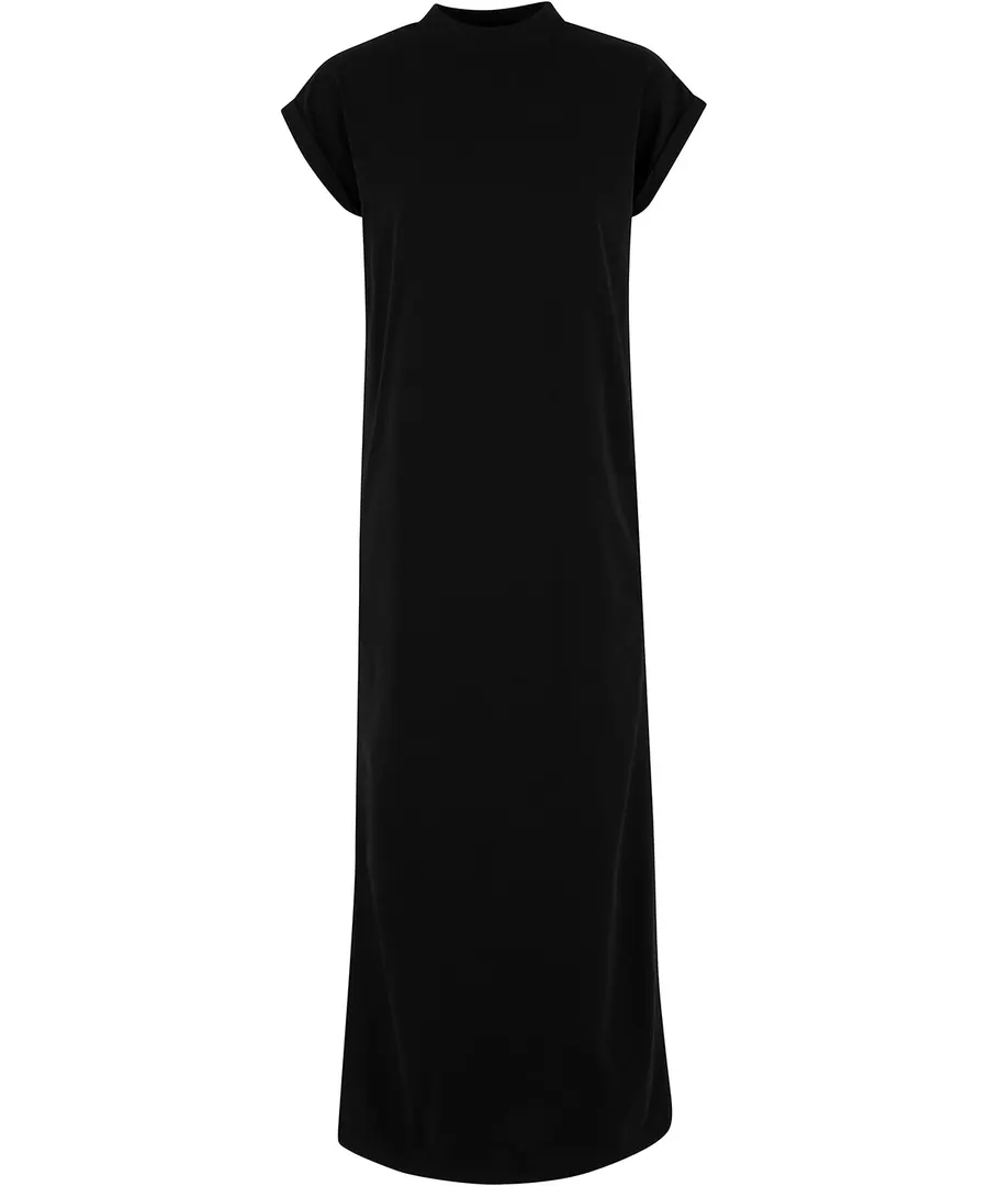 Women’s Sorona long extended shoulder dress – Black