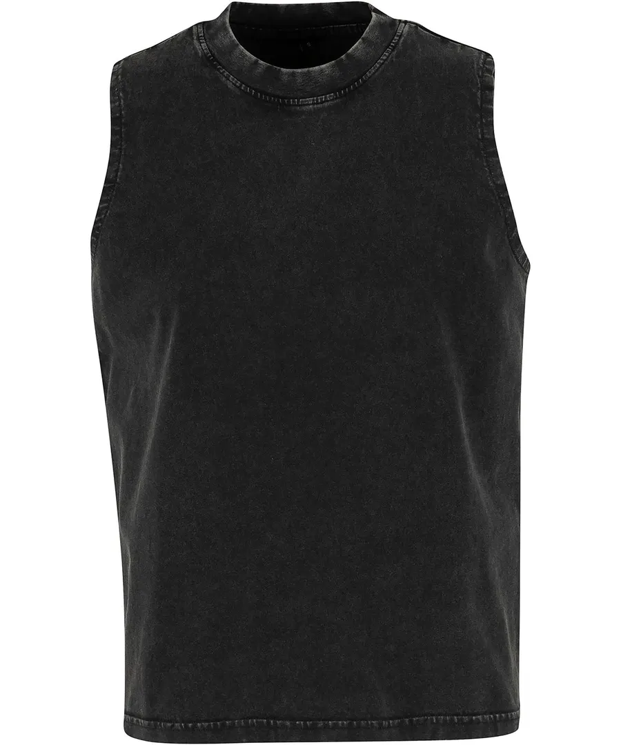 Women’s vintage washed sleeveless tee – Black