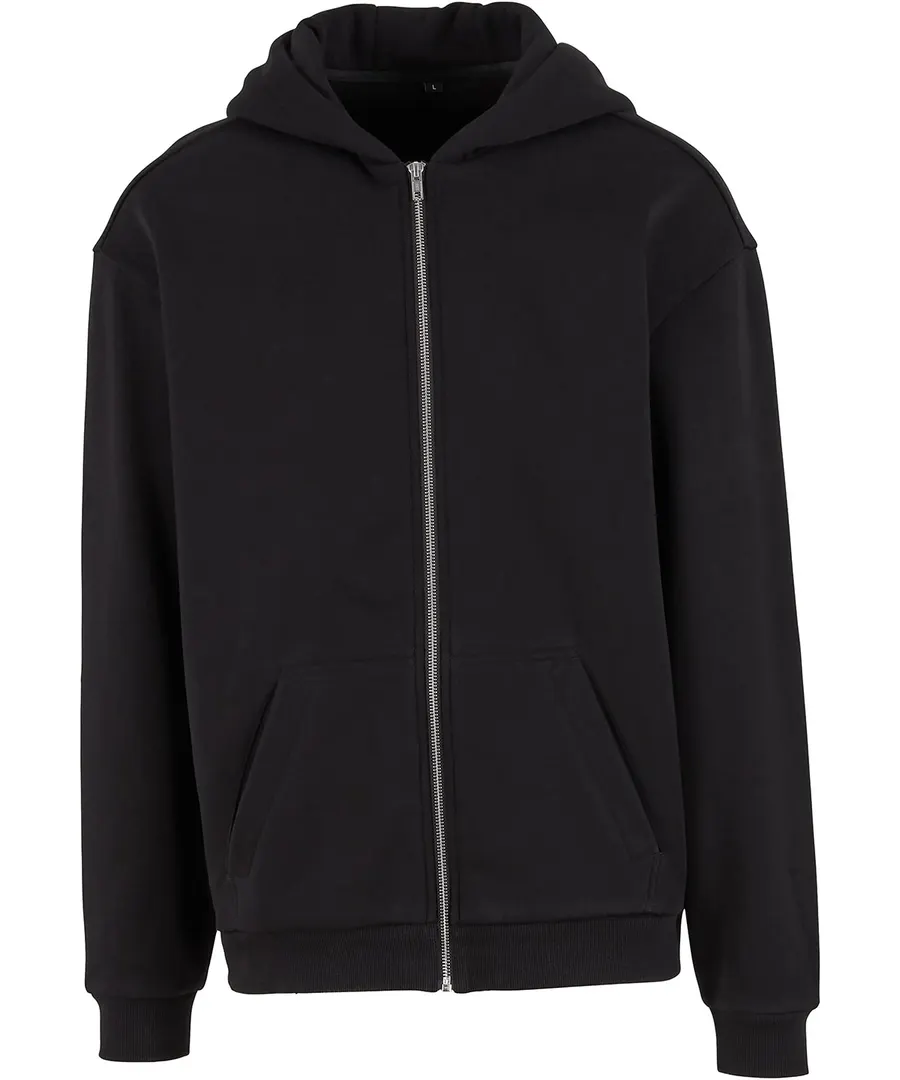 Loose-fit zip hoodie – Black