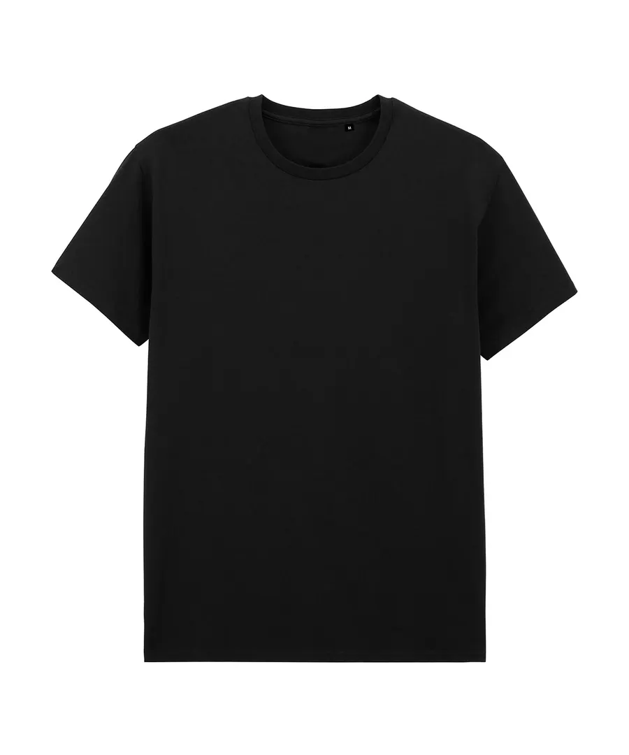 Light cotton adult no-label t-shirt – Black