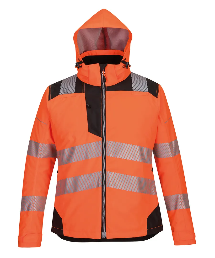 Women’s PW3 Hi-vis winter jacket (PW382) – Orange/Black