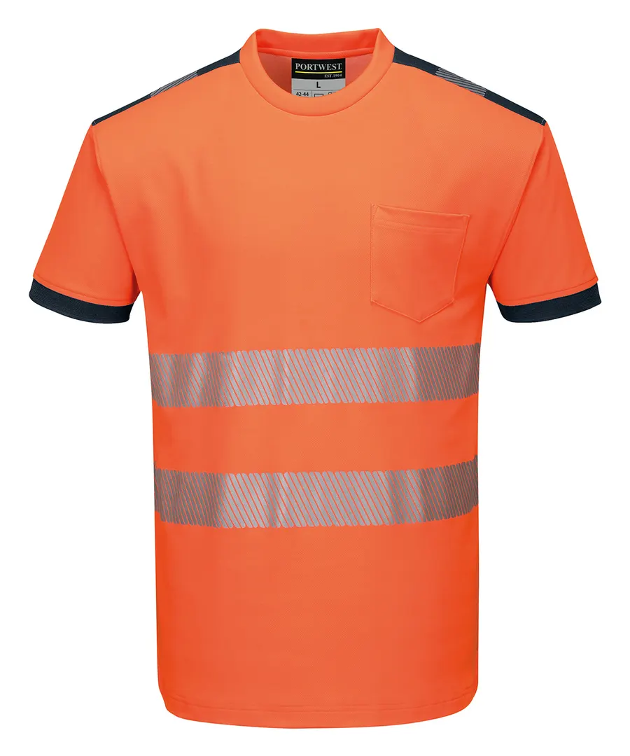 PW3 Hi-vis t-shirt (T181) – Orange/Black