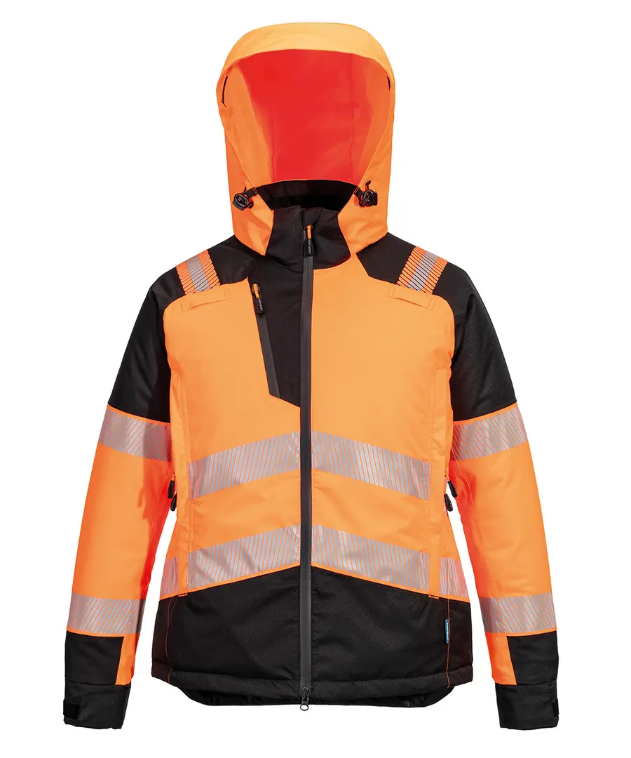 Women’s PW3 Hi-vis winter jacket (T162) – Orange/Black