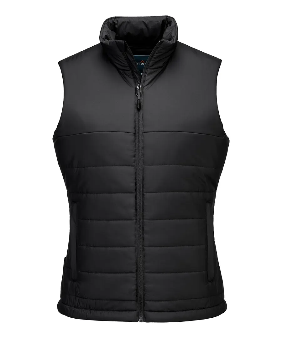 Women’s professional insulated baffle gilet (S607) – Black