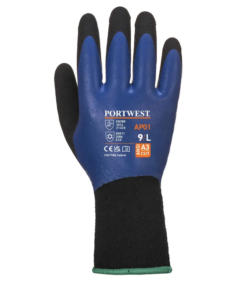 Cold 13 Latex aqua gloves (AP01) – Blue/Black