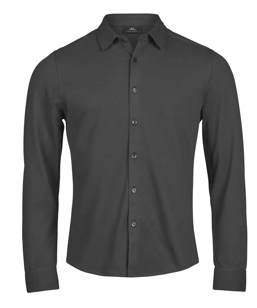 Luxury stretch shirt (1416) – Black