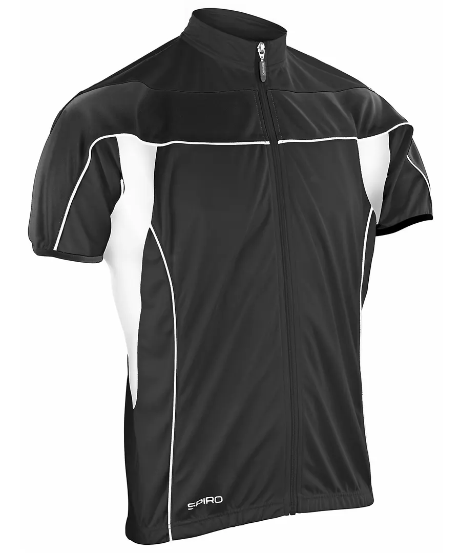 Spiro bikewear full-zip top – Black/White