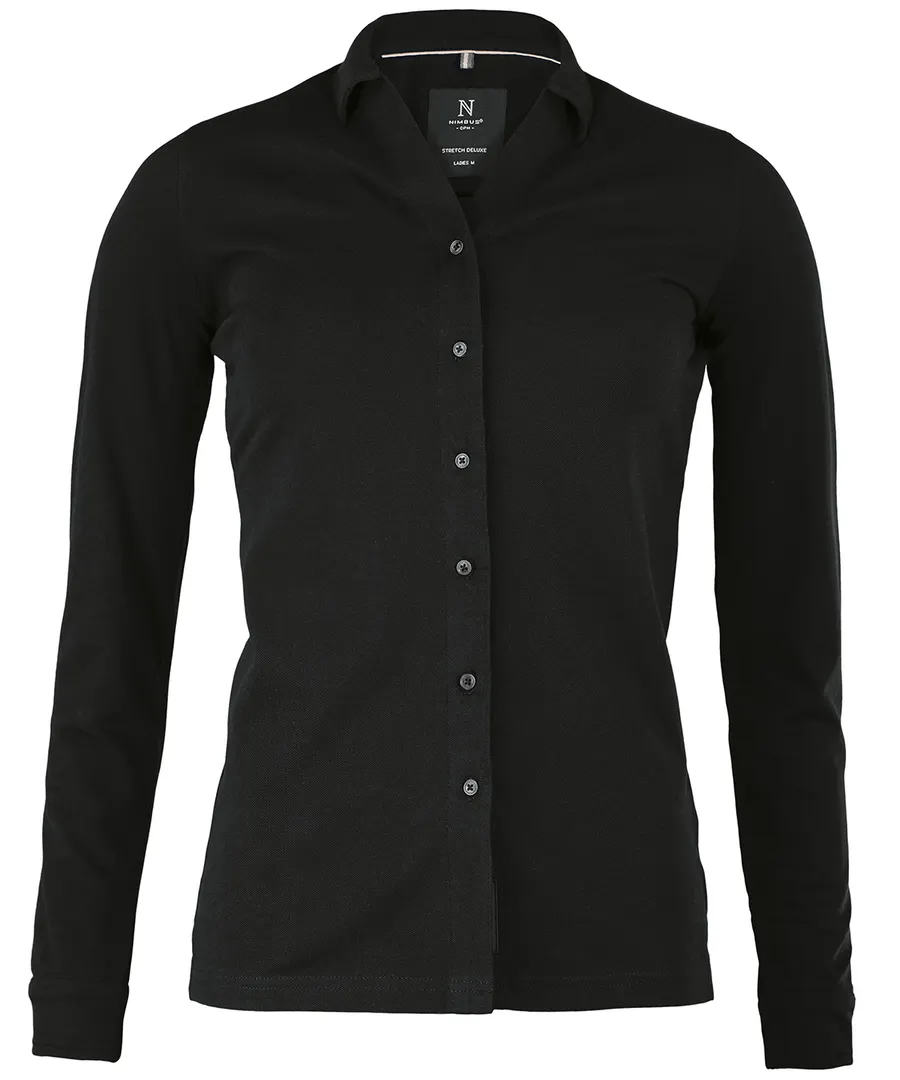 Women’s Kingston – stretch deluxe piqué shirt – Black