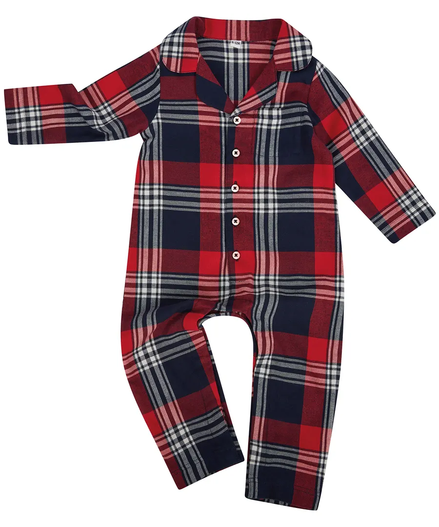 Tartan all-in-one – Red/Navy Check