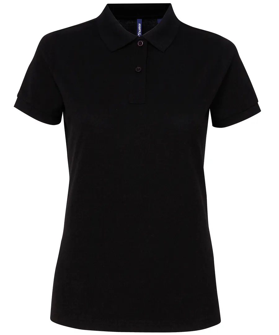 Women’s polycotton blend polo – Black