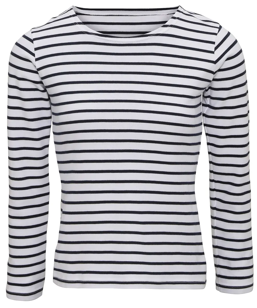 Women's Marinière coastal long sleeve tee – White/Navy