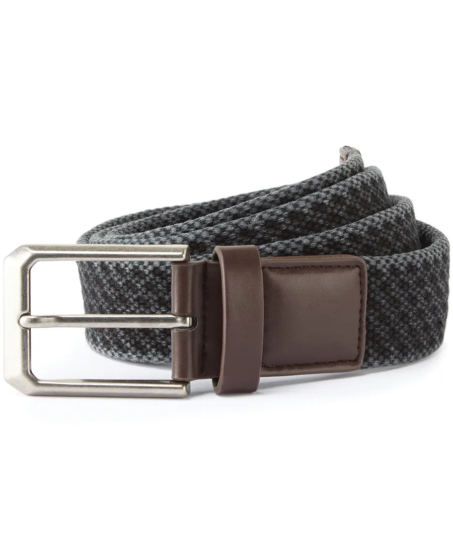 Men's vintage wash canvas belt – Black