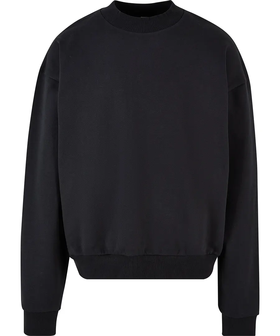 Ultra-heavy cotton crew neck – Black