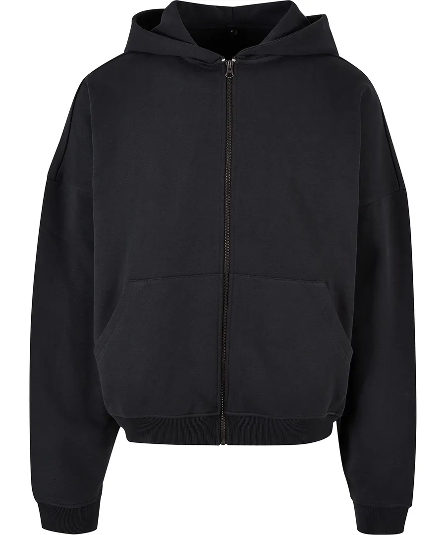 90s zip hoodie – Black