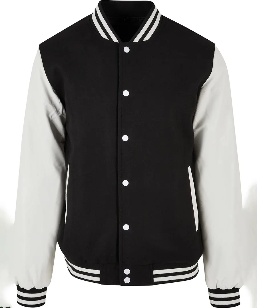 Old school college jacket – Black/White