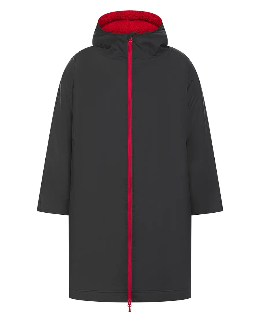 All-weather robe – Black/Red