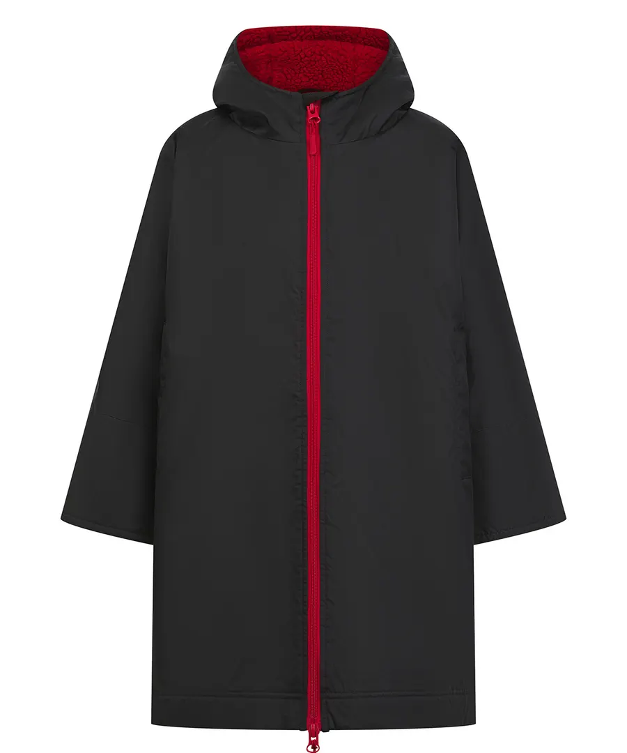 Kids all-weather robe – Black/Red