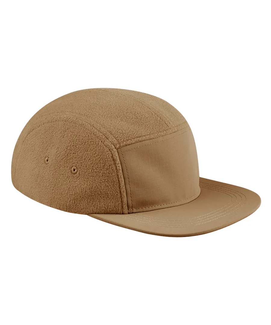 Recycled fleece outdoor camper cap – Biscuit