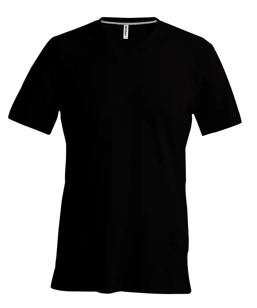 Men's short-sleeved V-neck T-shirt – Black