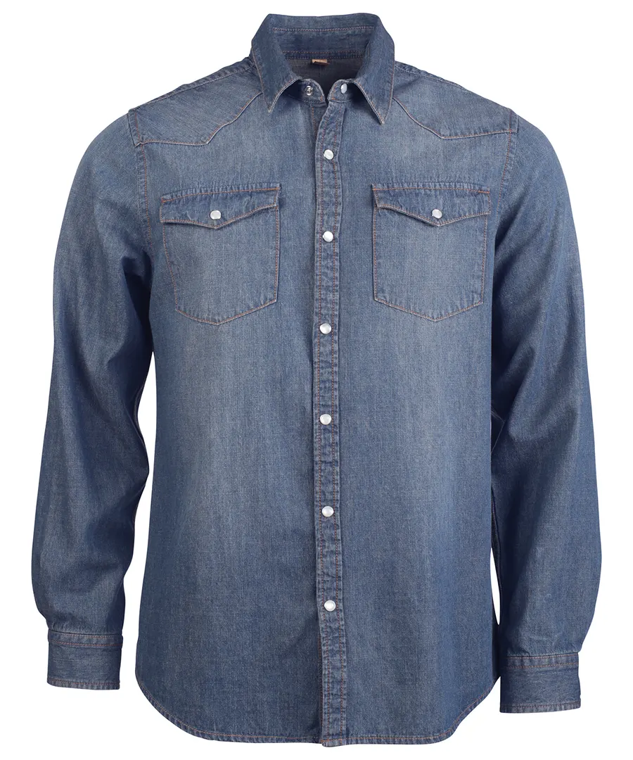 Men's long-sleeved denim shirt – Blue Jean