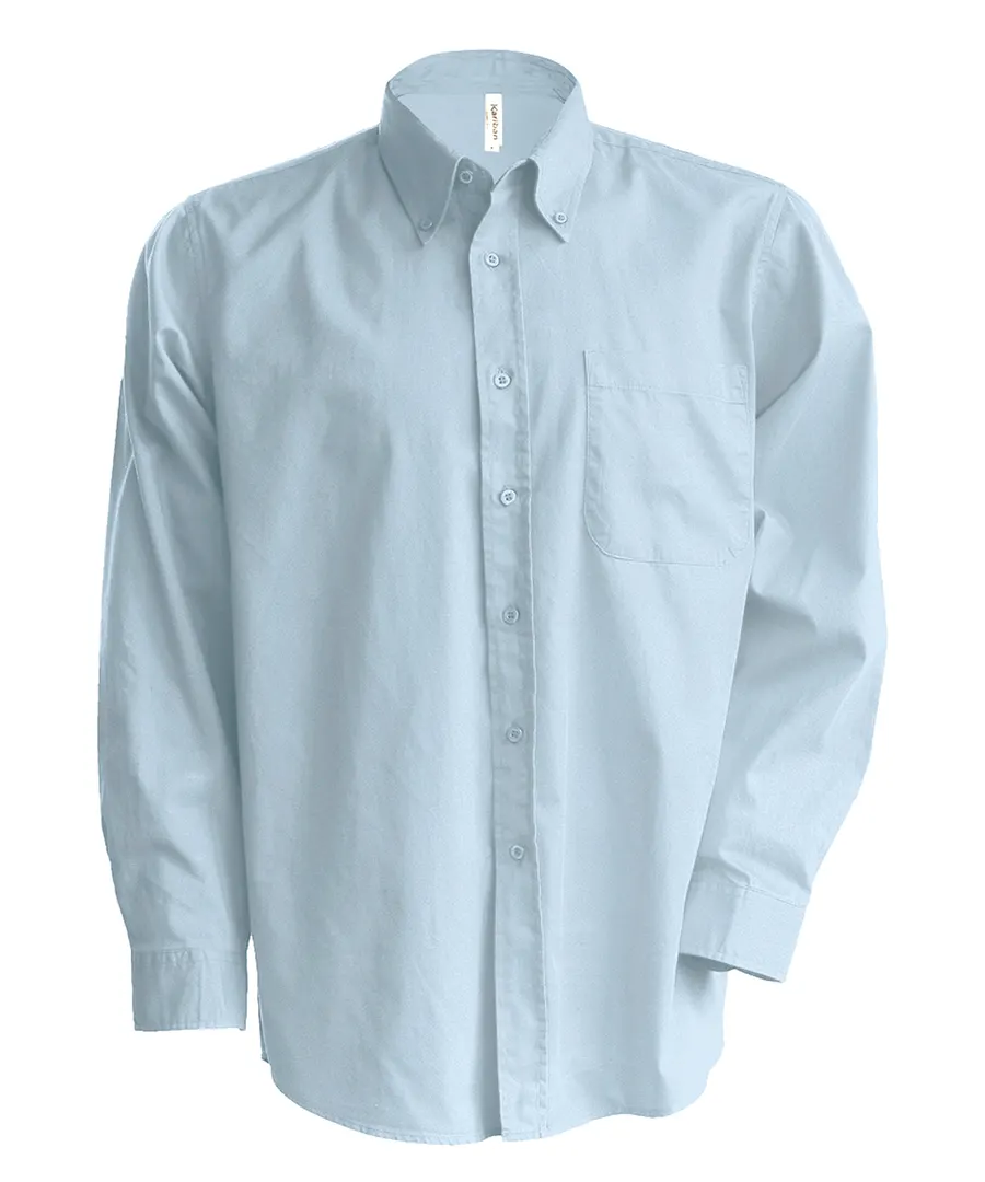 Men's long-sleeved Oxford shirt – Oxford Blue