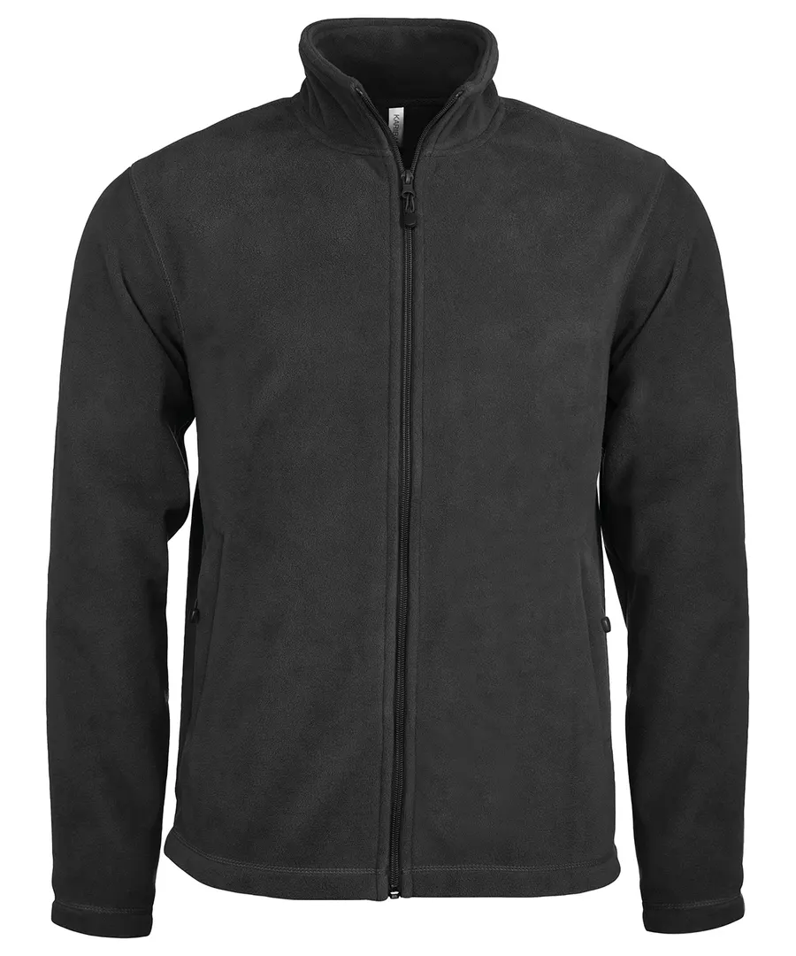 Zip-through microfleece jacket – Black