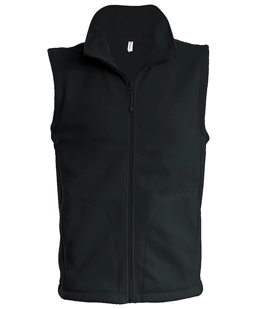 Luca men's microfleece gilet – Black