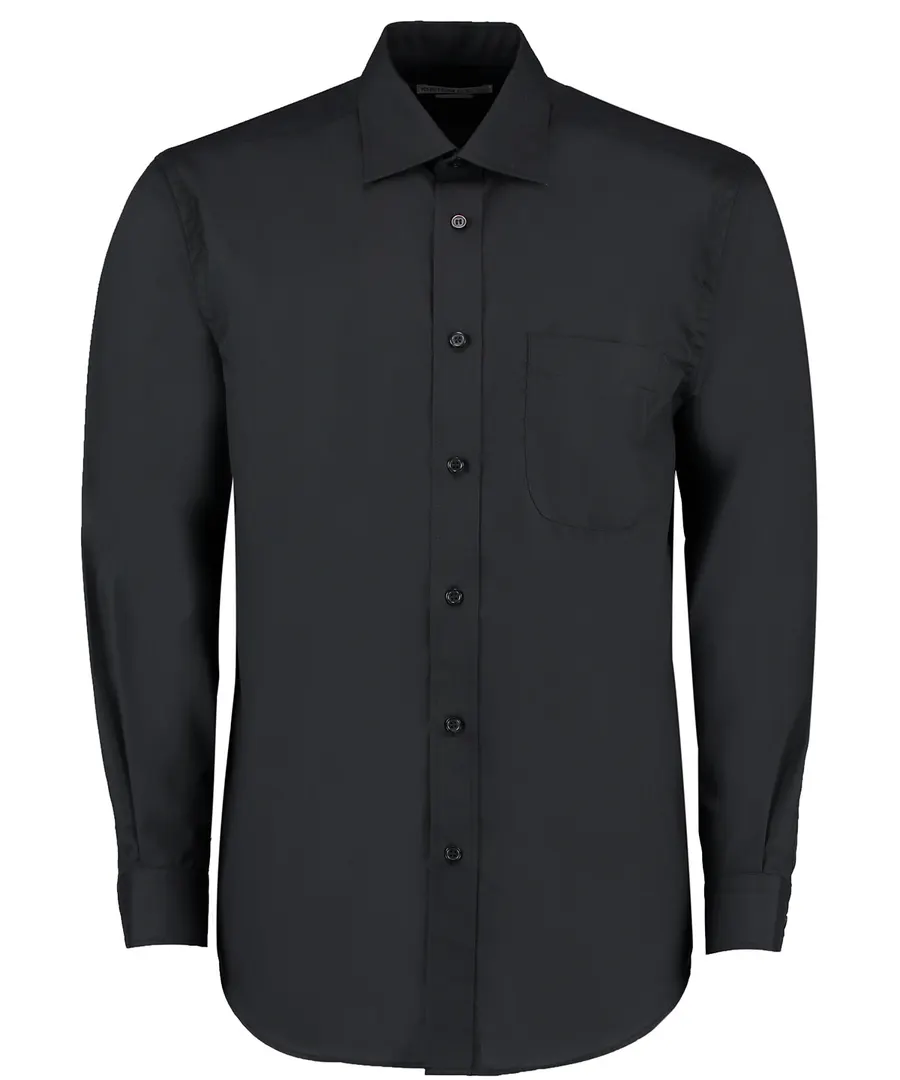 Business shirt long-sleeved (classic fit) – Black