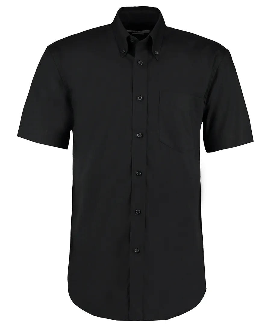 Corporate Oxford shirt short-sleeved (classic fit) – Black