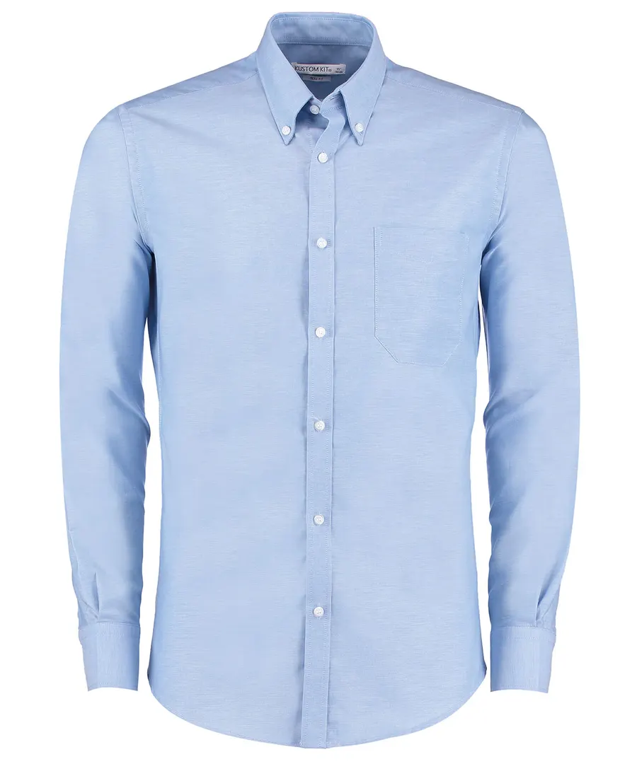 Slim fit workwear Oxford shirt long-sleeved (slim fit) – Light Blue