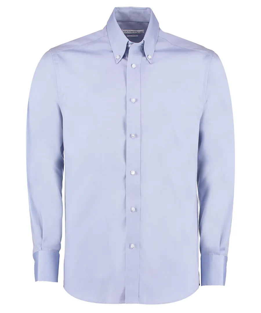 Premium Oxford shirt long-sleeved (tailored fit) – Light Blue
