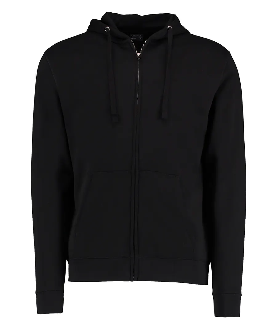 Klassic hooded zipped jacket Superwash® 60° long sleeve (regular fit) – Black