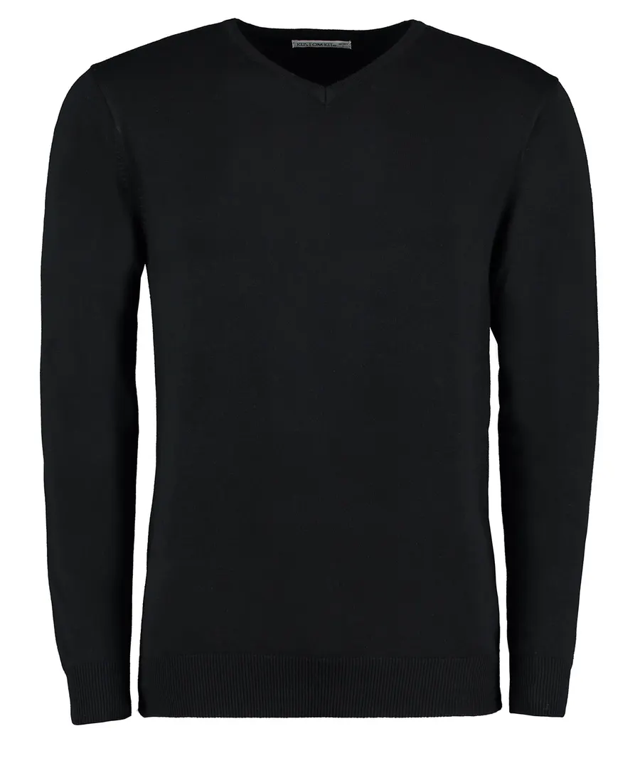 Arundel v-neck sweater long sleeve (classic fit) – Black