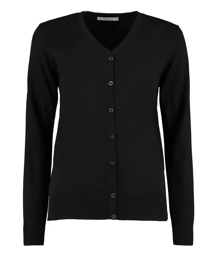 Women's Arundel v-neck cardigan long sleeve (classic fit) – Black
