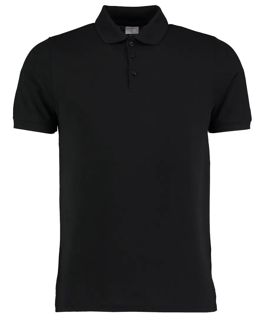 Klassic heavyweight polo superwash® 60°C (slim fit) – Black