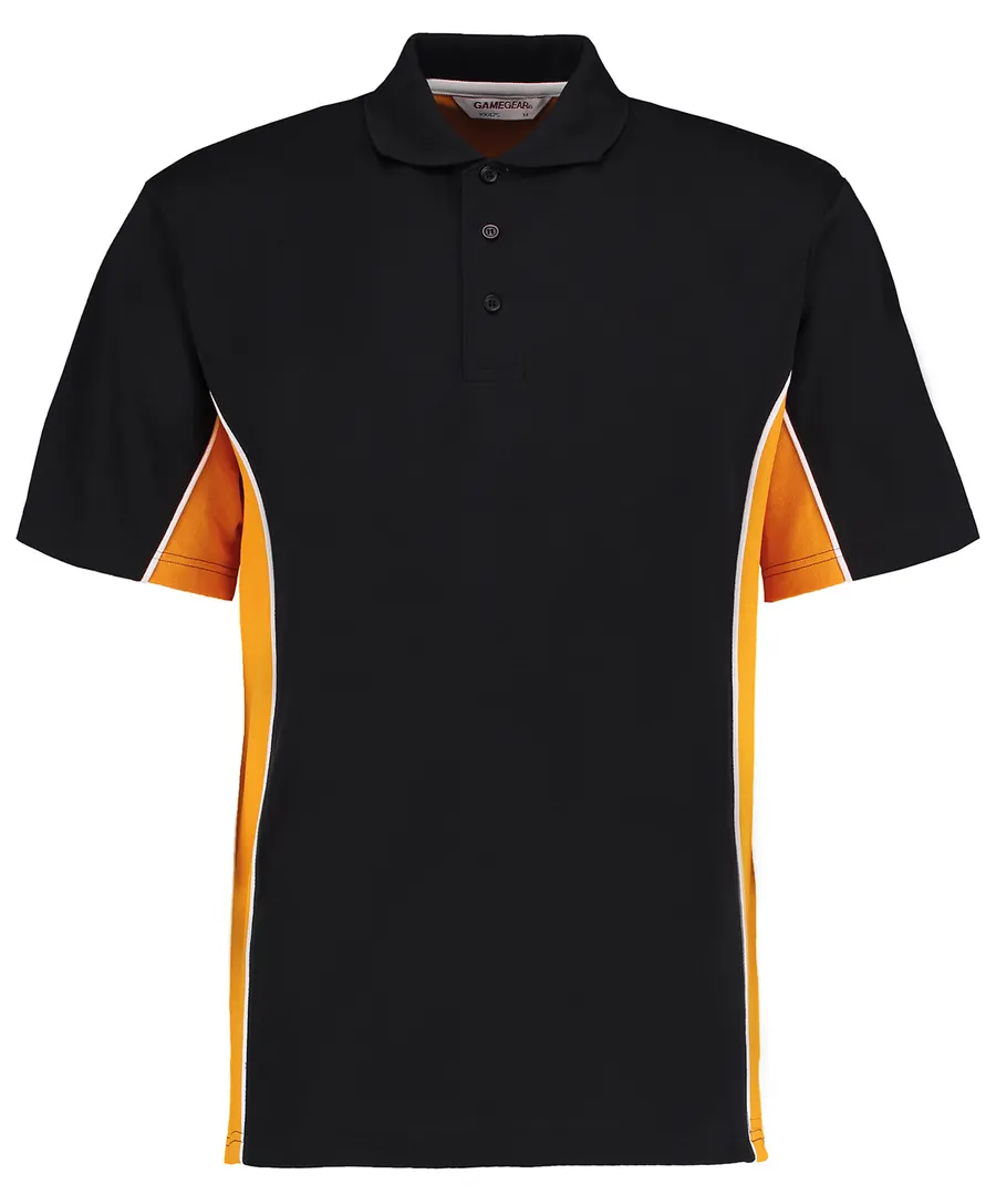 Track polo (classic fit) – Black/Gold/White