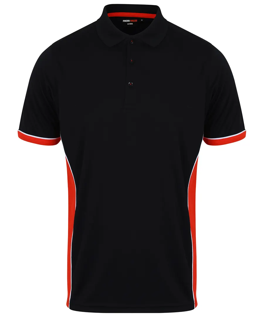 Panel polo – Black/Red/White