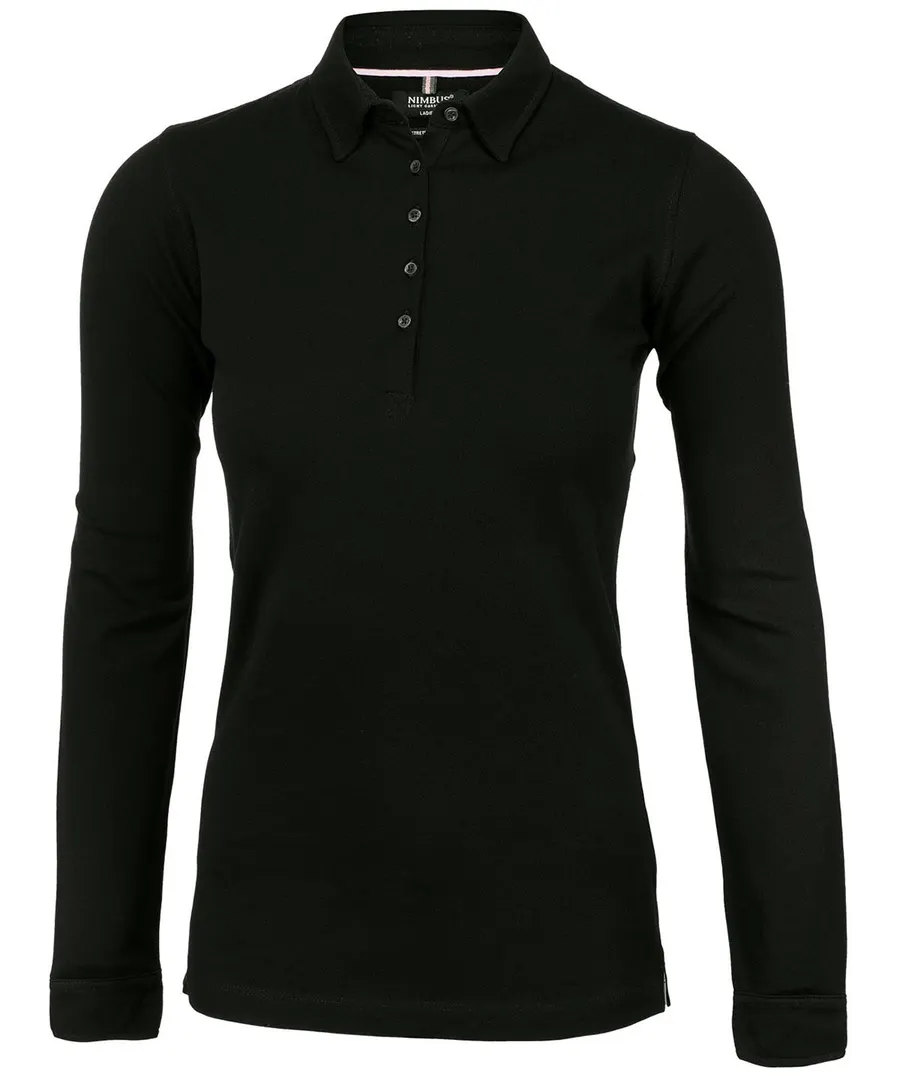 Women’s Carlington – deluxe long sleeve polo – Black