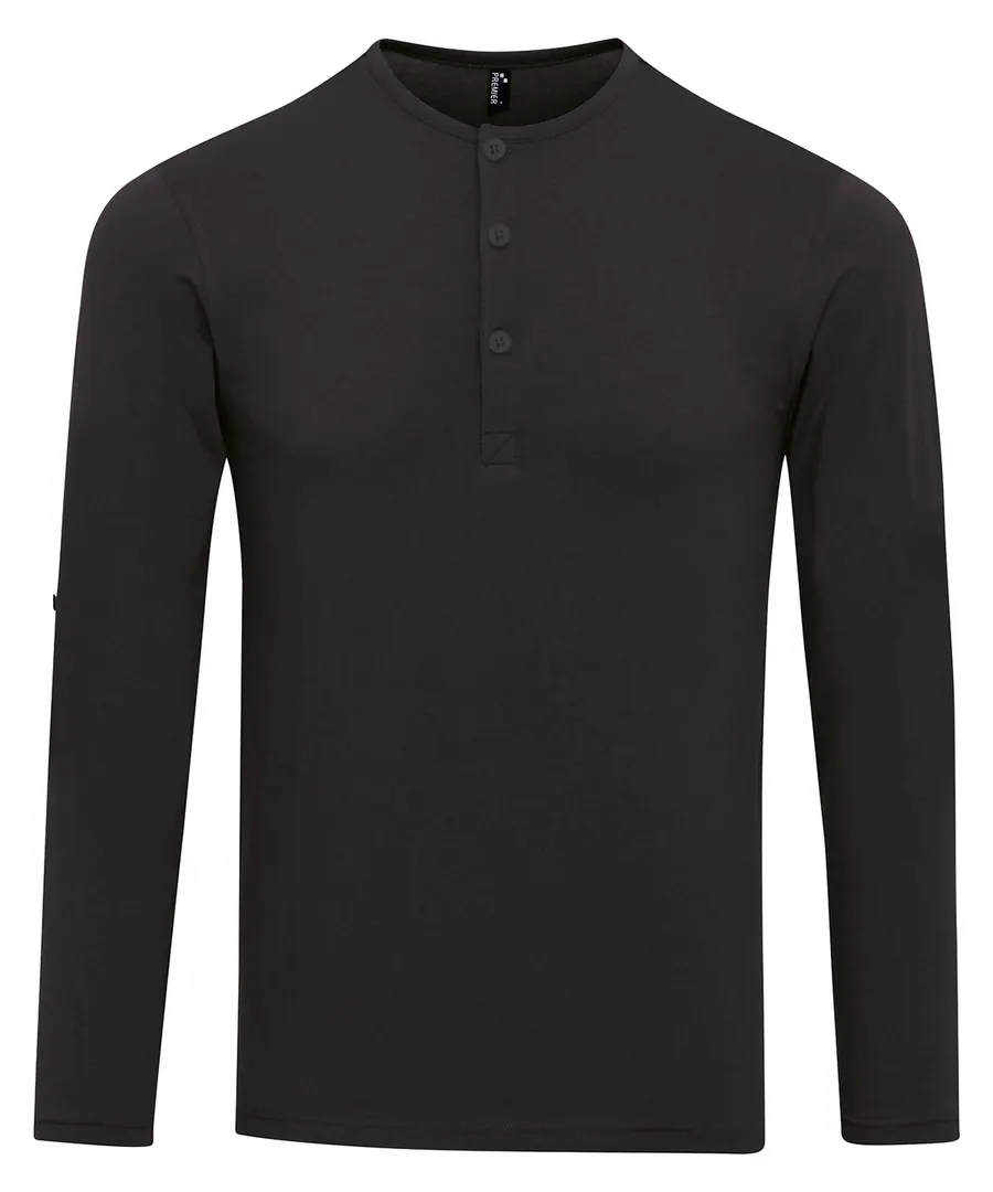 Long John roll-sleeve tee – Black