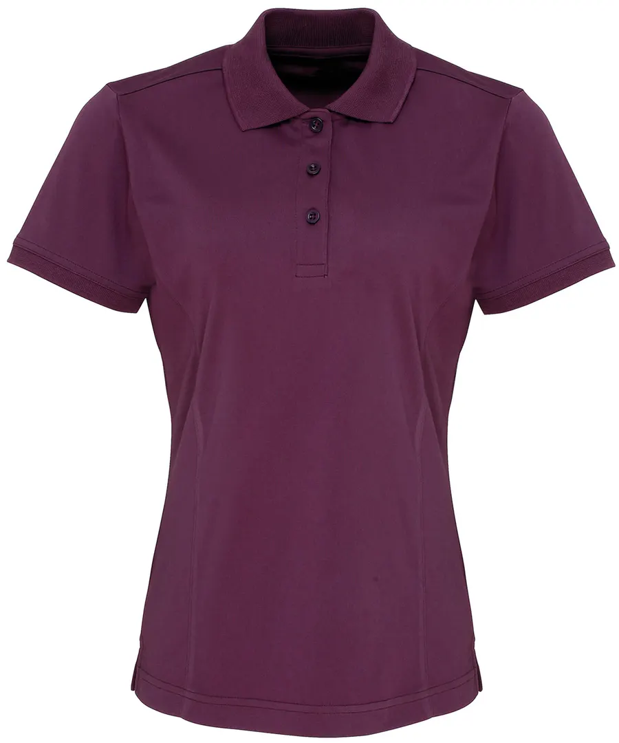 Women's Coolchecker® piqué polo – Aubergine