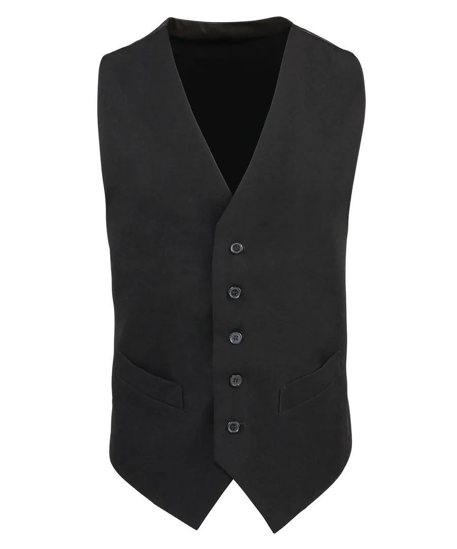 Lined polyester waistcoat – Black