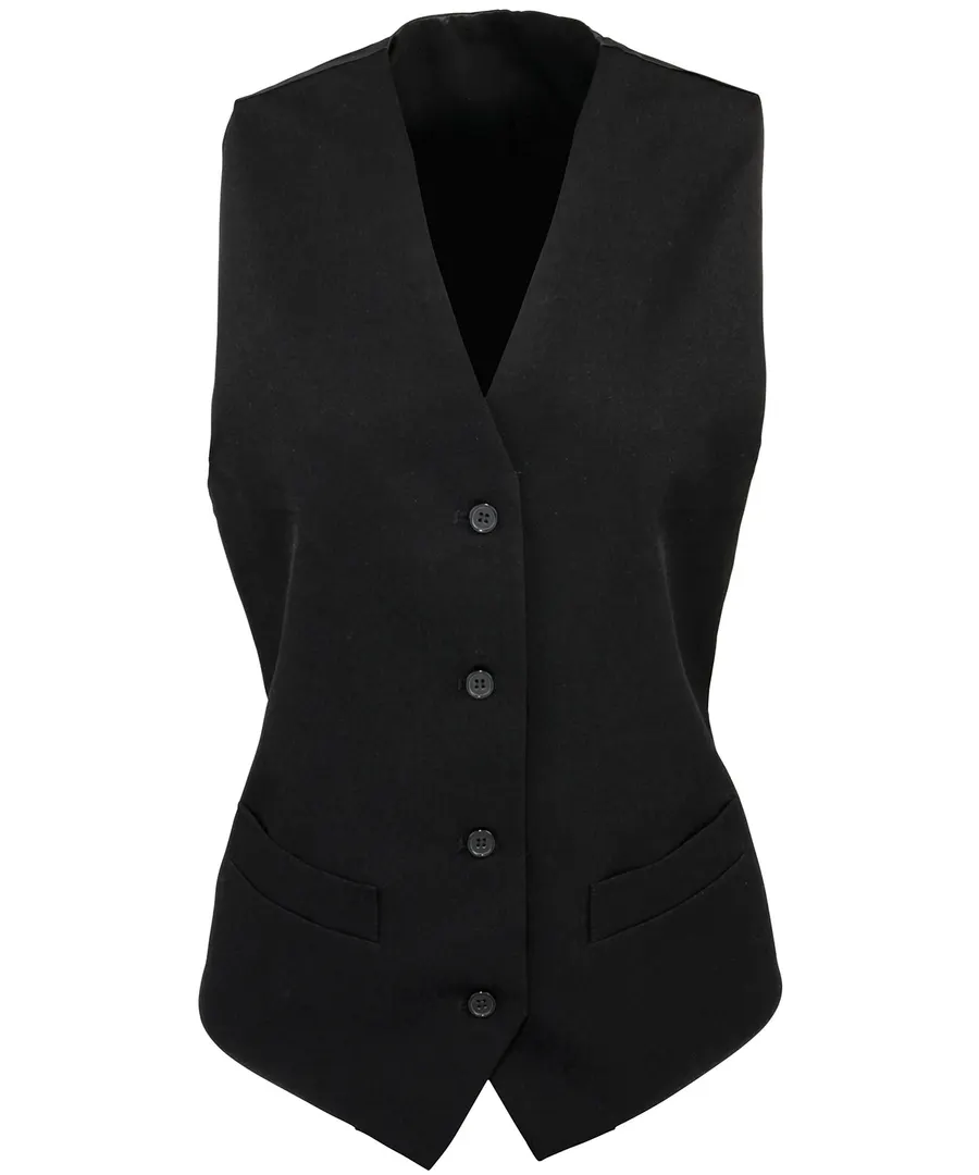 Women's lined polyester waistcoat – Black