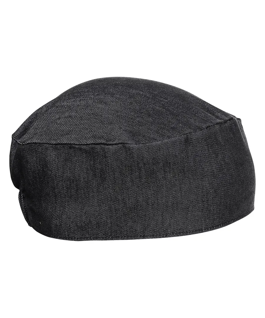 Chef's skull cap – Black Denim