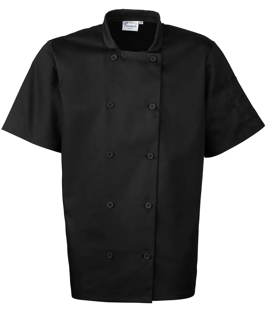 Short sleeve chef’s jacket – Black