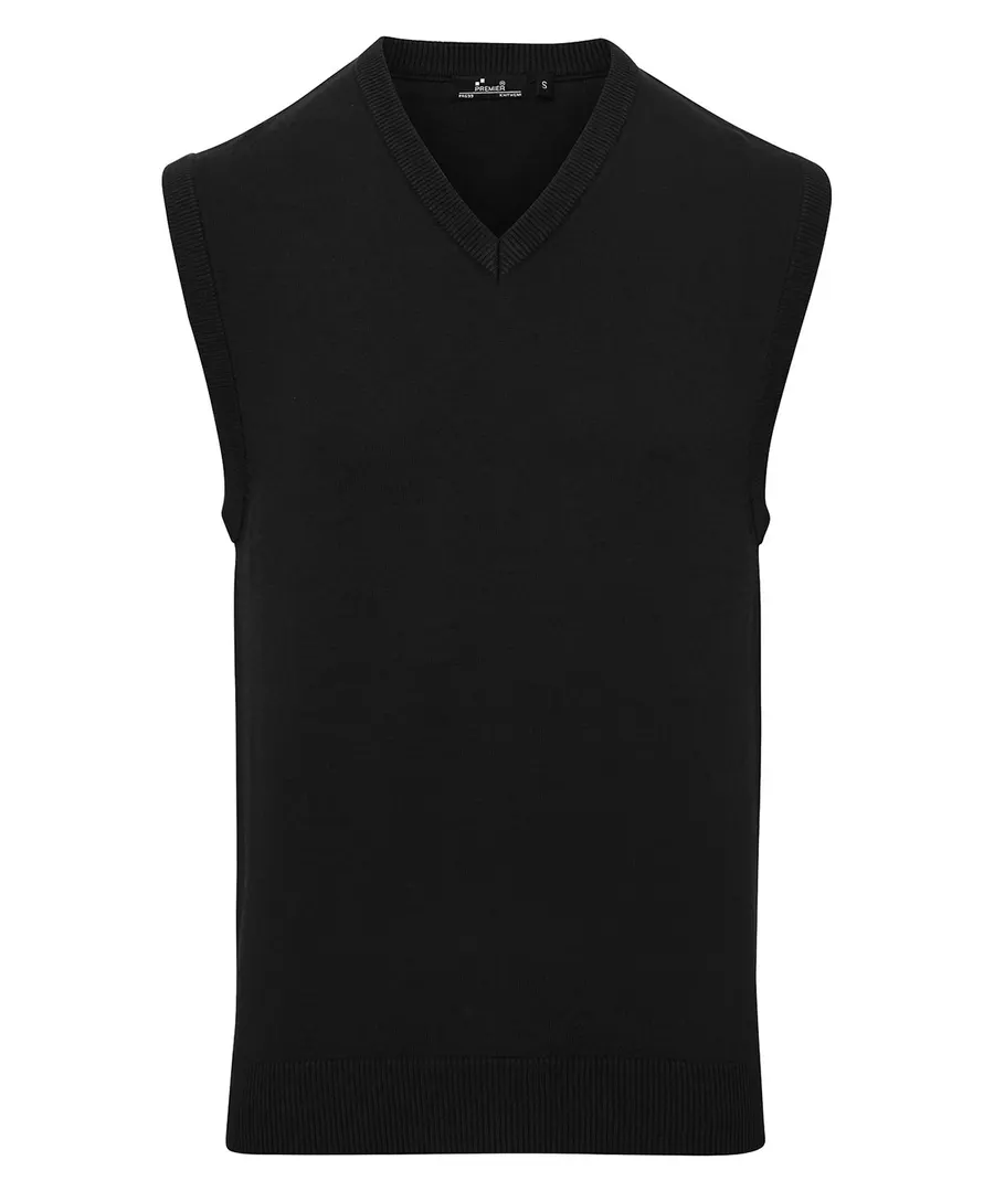 Sleeveless knitted sweater – Black