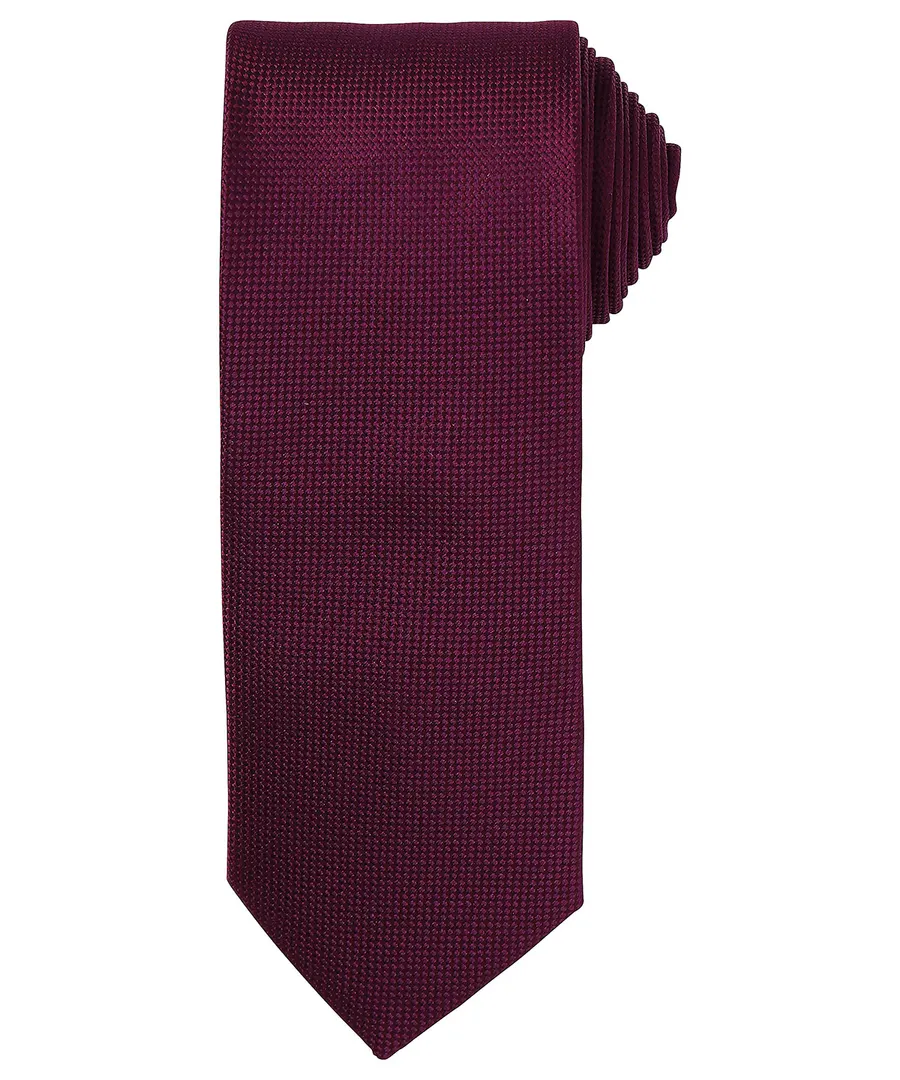 Micro waffle tie – Aubergine