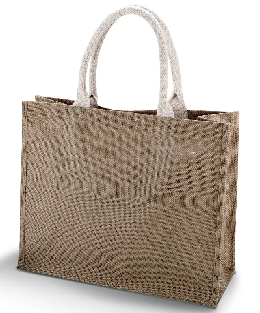 Jute beach bag. – Cappuccino