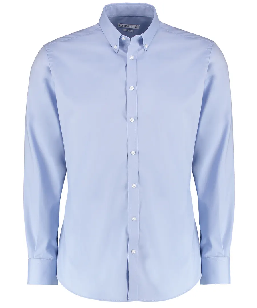 Stretch Oxford shirt long-sleeved (slim fit) – Light Blue