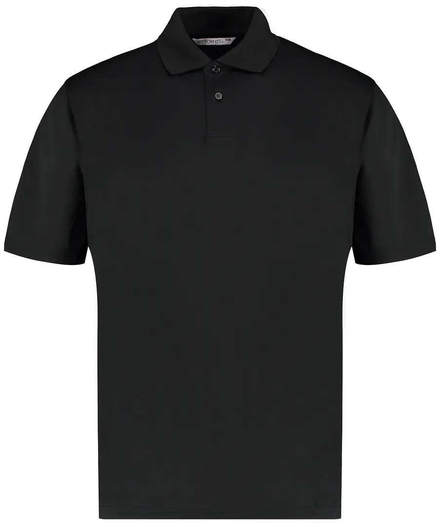 Regular fit Superwash® 60° piqué polo with Cooltex® plus – Black