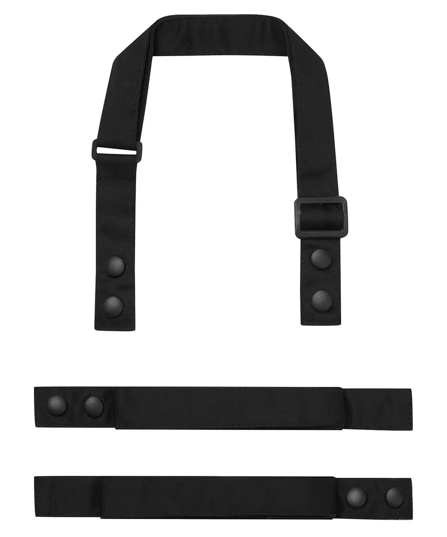 ‘Swap & Pop’ Customisable Apron – Straps – Black